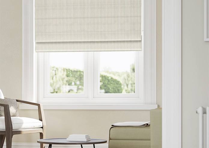 Emily Bond Oscar Stripe, Linen - Twist&Fit Roman Blind - Image 5